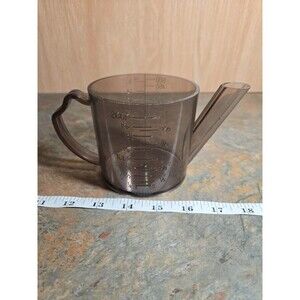 Vtg Mid Century Modern Measuring Cup Skimmer Kitchen Clear Plastic 2 Cup